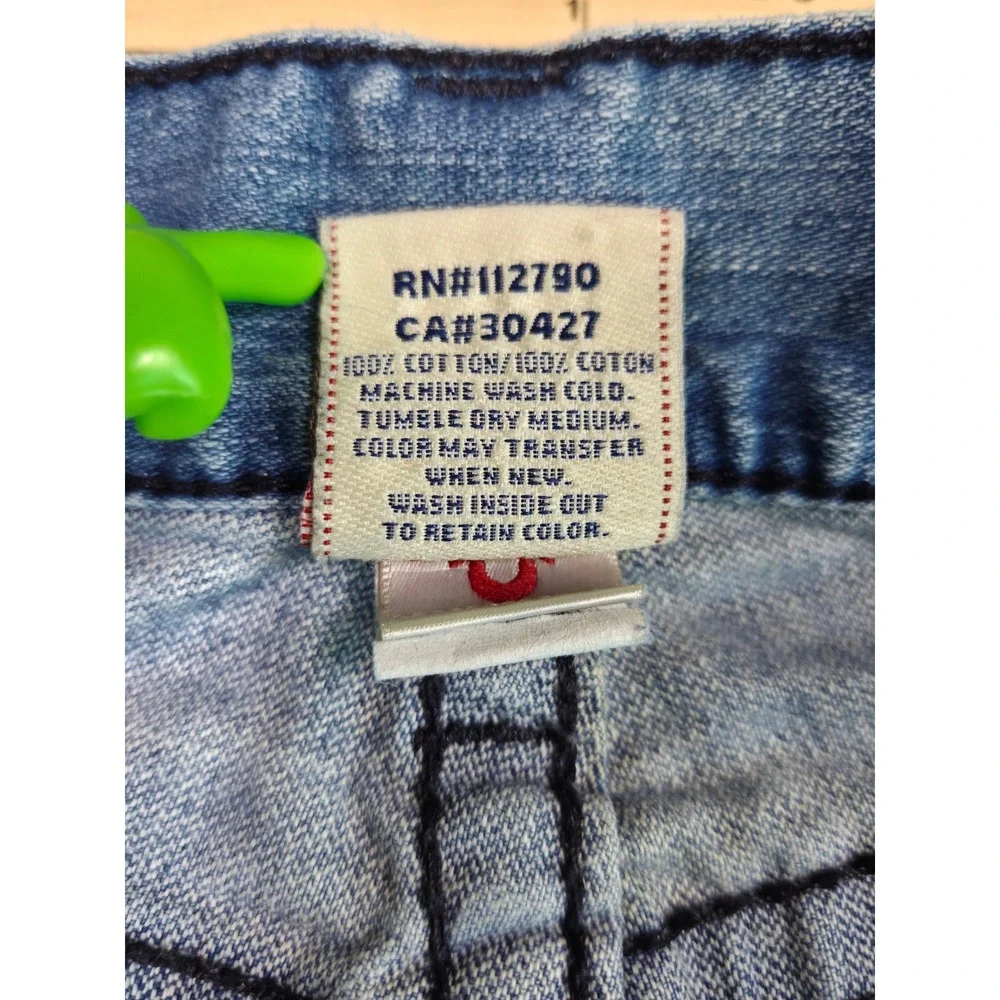 True Religion Rainbow Bobby‎ Jeans Mens 31x33 Blue Straight Leg Made in USA